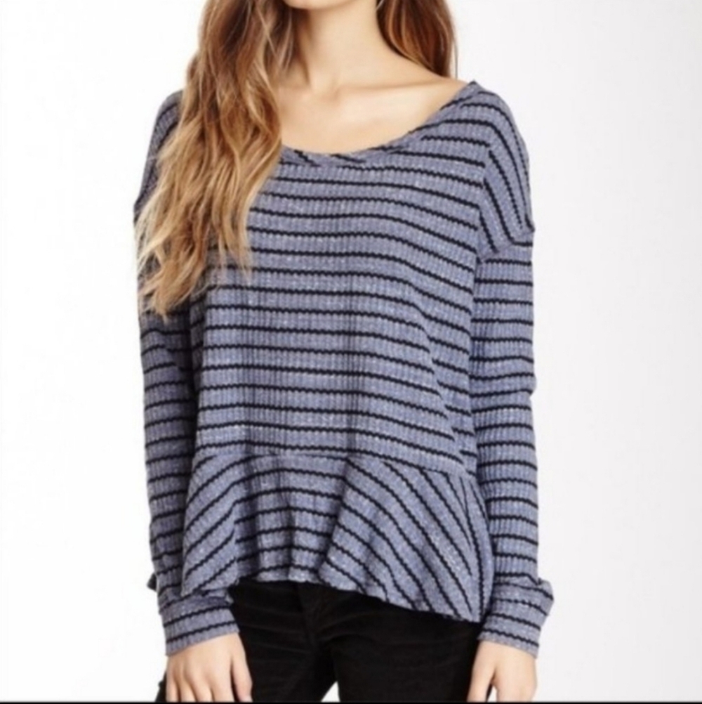 We The Free People thermal peplum henley